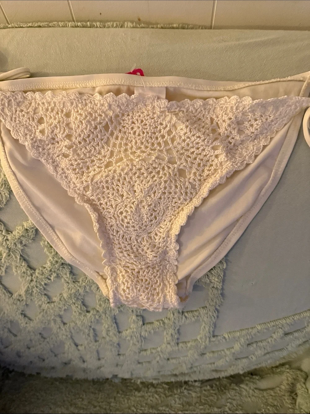 Xhilaration Cream Crochet Lace Bikini Set